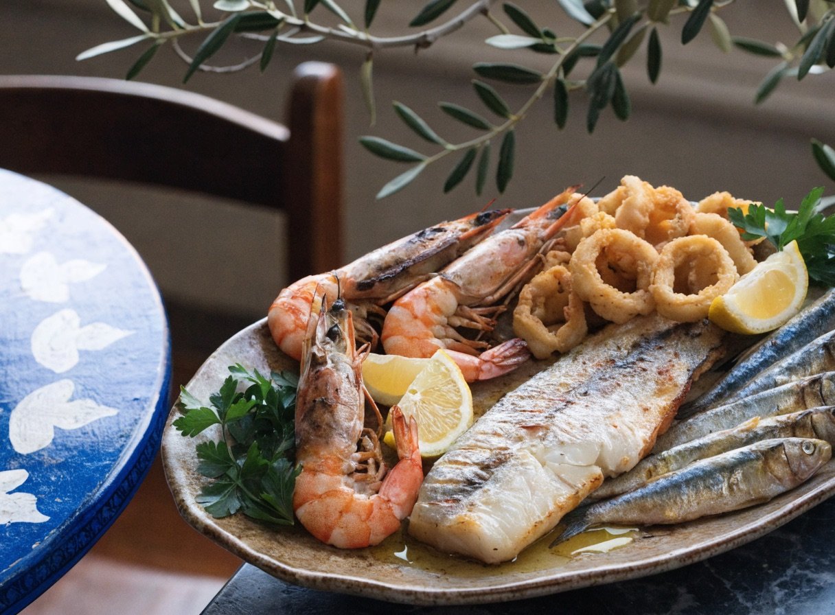 Psaropiatela – große griechische Fischplatte